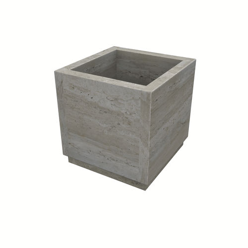 Jardinière en pierre naturelle - QUADRA - Arredo di Pietra srl - en travertin / carrée / sur mesure