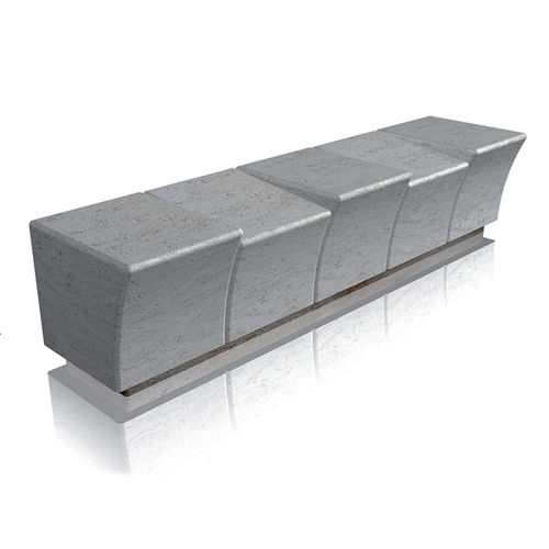 Banc public contemporain - piano - Arredo di Pietra srl - en travertin / sans dossier / sans accoudoirs