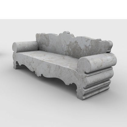 Canapé classique - salotto seicento - Arredo di Pietra srl - d'extérieur / en travertin / avec accoudoirs
