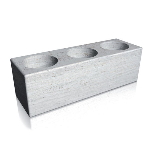 Jardinière en travertin - lego - Arredo di Pietra srl - rectangulaire / à haute résistance / résistante aux intempéries