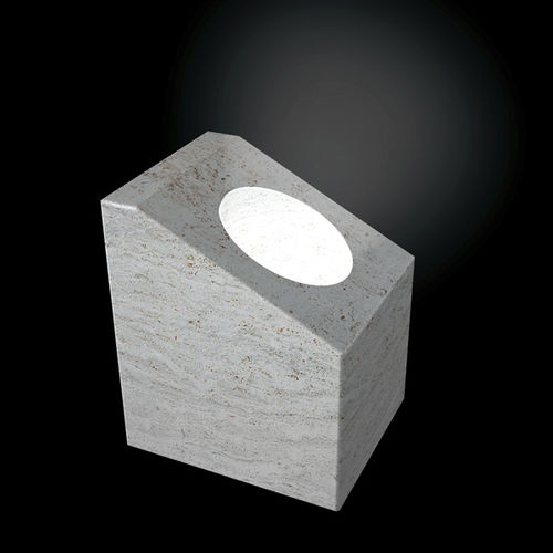 Borne d'éclairage urbaine - luce - Arredo di Pietra srl - contemporaine / en travertin / à LED
