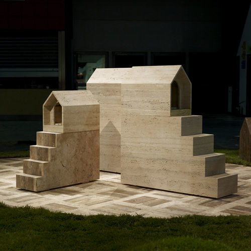 Niche pour chat en travertin - PET VILLAGE - Arredo di Pietra srl