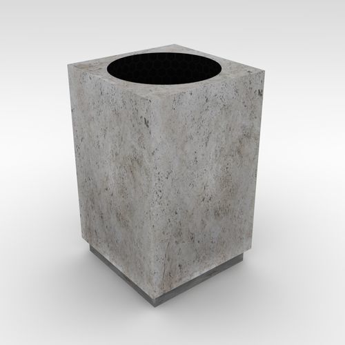 Poubelle publique - basic  - Arredo di Pietra srl - en travertin / haute résistance / résistante aux UV