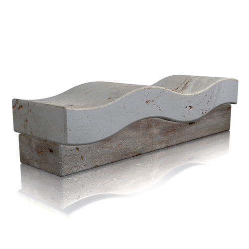 Banc public contemporain - duna - Arredo di Pietra srl - en travertin / sans dossier / sans accoudoirs