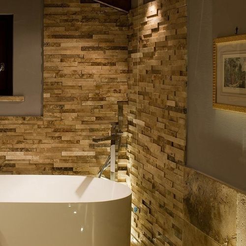 Plaquette de parement en travertin - TRAKE’ ® - Arredo di Pietra srl - de salle de bain / pour mur intérieur / à coller