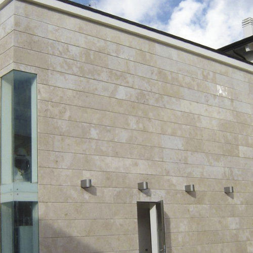 Bardage en plaques - CASO - Arredo di Pietra srl - en travertin / en pierre naturelle / horizontal