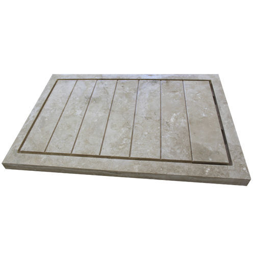 Receveur de douche rectangulaire - Arredo di Pietra srl - à poser / en travertin