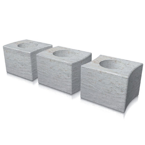 Jardinière en pierre naturelle - puzzle - Arredo di Pietra srl - en travertin / carrée / modulable