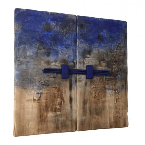 Tableau décoratif contemporain - BALKANS  - TERRE ET METAL