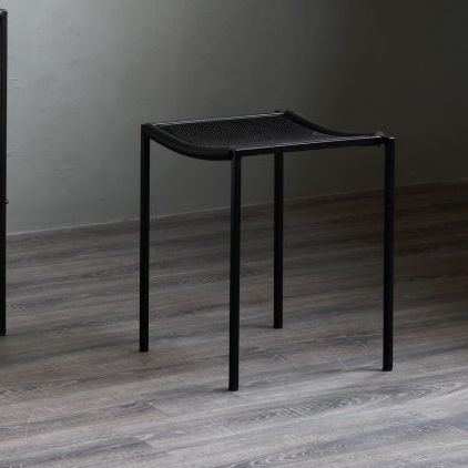 Tabouret contemporain - SGABELLO BASSO - ZEUS - en caoutchouc / noir