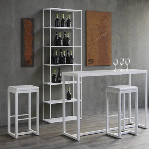 Tabouret de bar contemporain - BIG BROTHER - ZEUS - en bois massif / avec piètement en cuivre / tapissé