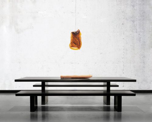 Banc contemporain - TOMMASO - ZEUS - en bois / en tôle d'acier