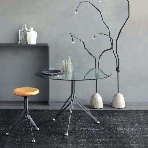 Table contemporaine - ANONIMUS - ZEUS - en verre / ronde / par Ron Arad
