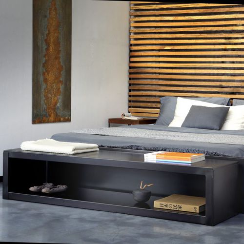Bout de lit contemporain - LOW RACK - ZEUS - en tôle d'acier