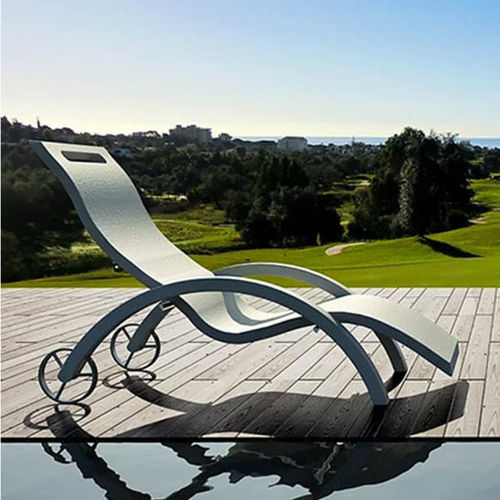 Chaise longue contemporaine - INTERVAP EUROPA SLU - en aluminium / en polyéthylène / en polyéthylène