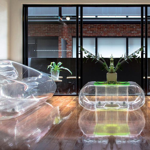 Table gonflable - CRISTAL - FUGU - contemporaine / en polyuréthane / en thermoplastique