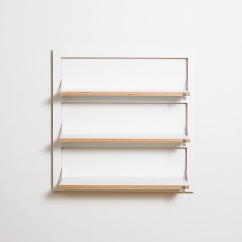 Étagère murale - FL&Auml;PPS 80&times;80-3 - AMBIVALENZ - modulable / contemporaine / en bouleau