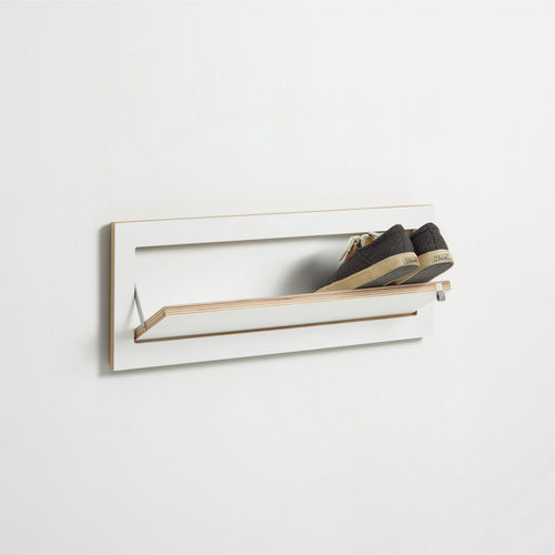 Étagère à chaussures contemporaine - Fläpps: FL270002 - AMBIVALENZ - murale / en contreplaqué / en HPL