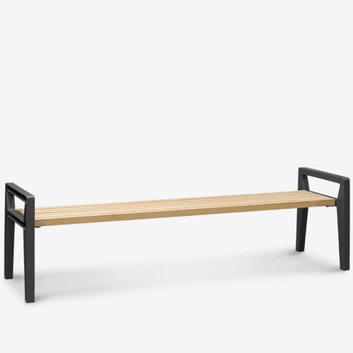 Banc public contemporain - 146-1 - ABES S.à r.l. Public Design - en bois / en fonte / sans dossier