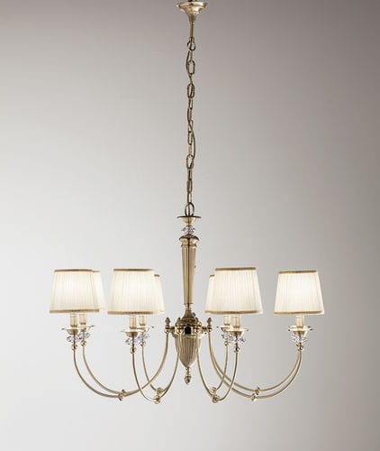 Lustre classique - CLASSICA - ZONCA SPA - en laiton / en tissu / à incandescence