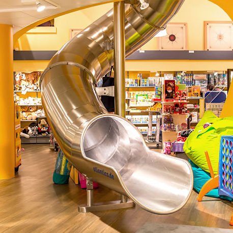 Toboggan tournant - DEPARTMENT STORE BASEL  - atlantics GmbH - pour aire de jeux / en acier inoxydable / tubulaire