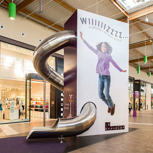 Toboggan tournant - SHOPPING MALL LE HAVRE  - atlantics GmbH - pour aire de jeux / en acier inoxydable / tubulaire