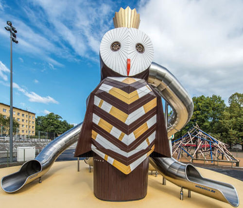 Toboggan tournant - STOCKHOLM - atlantics GmbH - pour aire de jeux / en acier inoxydable / tubulaire