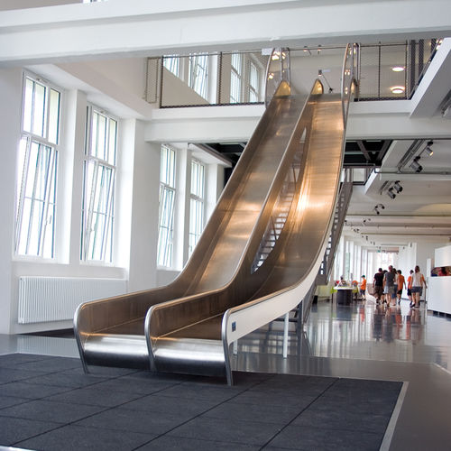 Toboggan droit - DYNAMIKUM PIRMASENS - atlantics GmbH - pour aire de jeux / en acier inoxydable