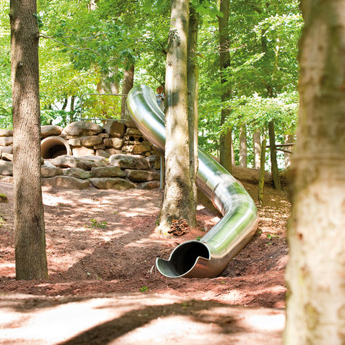 Toboggan tournant - HELLERHÜTTE NEUSTADT - atlantics GmbH - pour aire de jeux / en acier inoxydable / tubulaire