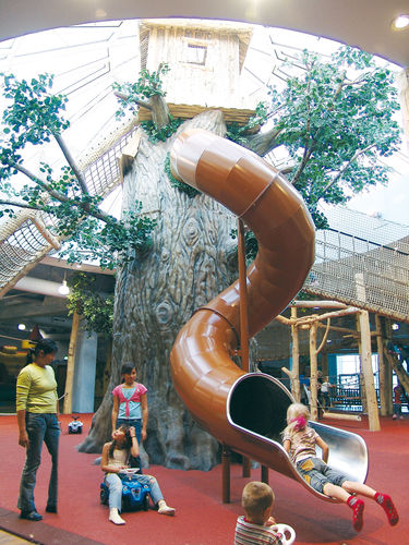 Toboggan tournant - KUDDELDADDELDU CHEMNITZ - atlantics GmbH - pour aire de jeux / en acier inoxydable / tubulaire