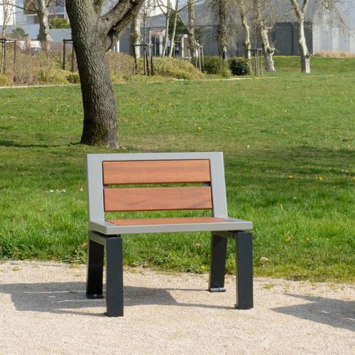 Fauteuil urbain contemporain - ZÉO  - univers & cité | mobilier urbain - en bois / en acier / pour espace public