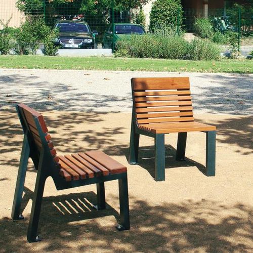 Fauteuil urbain contemporain - NUANCE - univers & cité | mobilier urbain - en bois / en acier / pour espace public