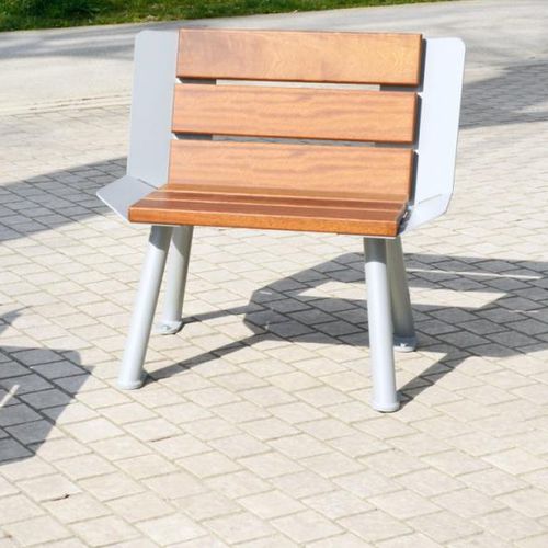 Fauteuil urbain contemporain - ORIA - univers & cité | mobilier urbain - en bois / en acier / pour espace public