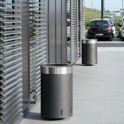 Cendrier sur pied - ALLIAGE - univers & cité | mobilier urbain - en acier / en inox / pour extérieur