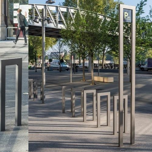 Panneau signalétique au sol - CINÉO - univers & cité | mobilier urbain - acier / double face / urbain