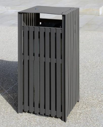Poubelle publique - SYNERGIE - univers & cité | mobilier urbain - de tri sélectif / en acier / Vigipirate