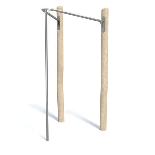 Barre de traction double - 8210 - BUGLO Sp.zo.o. - en acier inoxydable / en bois / d'extérieur