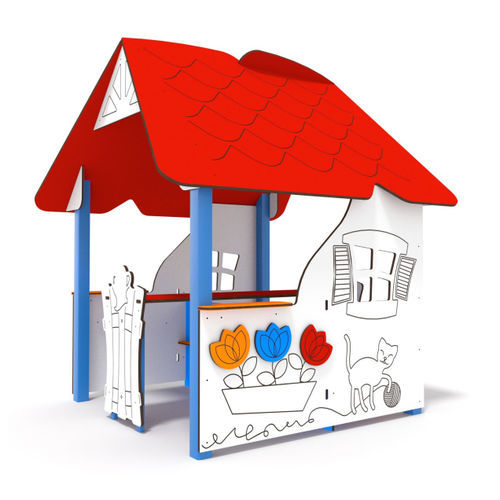 Cabane pour enfant pour extérieur - 4058 - BUGLO Sp.zo.o. - au sol