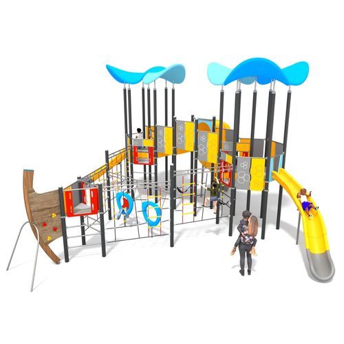 Structure de jeu pour aire de jeux - 1213 - BUGLO Sp.zo.o. - en bois / en HDPE / modulaire