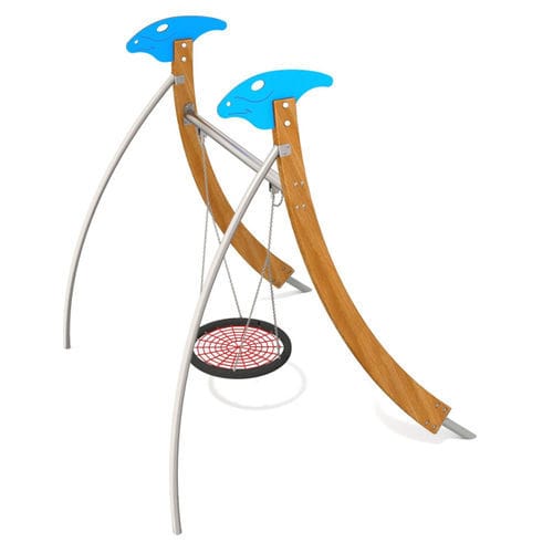 Balançoire pour parc de jeux - 8509 - BUGLO Sp.zo.o. - en inox / en bois / en HDPE