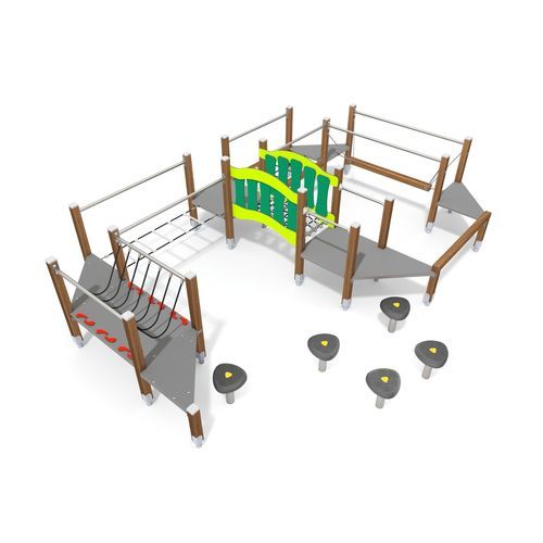 Parcour d'obstacles pour aire de jeux - 8914 - BUGLO Sp.zo.o. - plate-forme / bac à sable / pas à pas