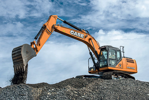 Pelle intermédiaire - CX250D - Case Construction - sur chenilles / pour chantier / diesel