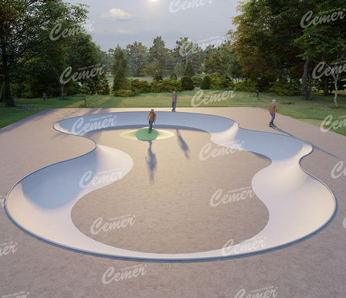 Bowl pour skatepark en béton - XGSP 107 - Cemer Kent Ekipmanlari San. Tic. Ltd. Sti - pour skatepark