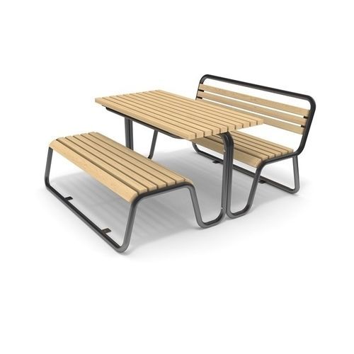 Table de pique-nique contemporaine - ZEBRA - Cemer Kent Ekipmanlari San. Tic. Ltd. Sti - en bois / avec piètement en métal / rectangulaire