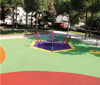 Revêtement de sol en dalles - Cemer Kent Ekipmanlari San. Tic. Ltd. Sti - en EPDM / pour extérieur / pour aire de jeux