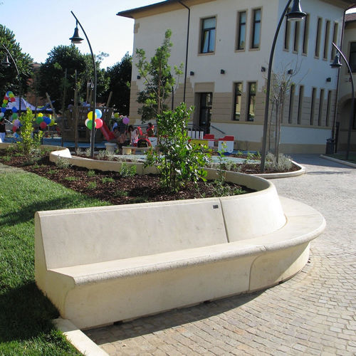 Banc public contemporain - PANCA DEL GOLFO - VASART URBAN DESIGN - en béton / avec dossier / sans accoudoirs