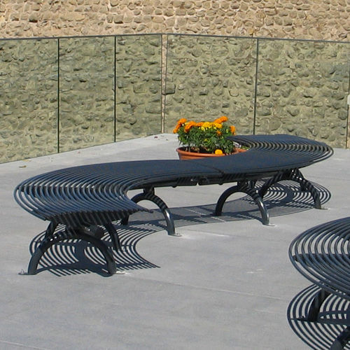 Banc public contemporain - CHICAGO - VASART URBAN DESIGN - en métal peint / avec dossier / sans dossier
