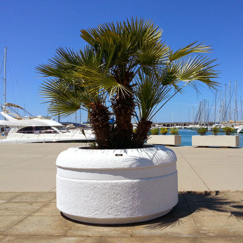 Jardinière en béton - VIAREGGIO - VASART URBAN DESIGN - ronde / avec banc intégré / contemporaine