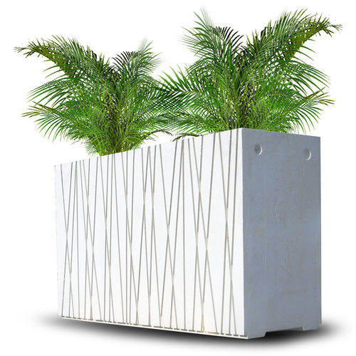 Jardinière en béton - CROSS - VASART URBAN DESIGN - rectangulaire / contemporaine / blanche