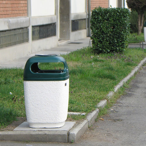 Poubelle publique - SATURNO - VASART URBAN DESIGN - en inox / en ABS / en béton